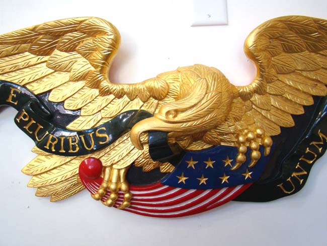 A Stunning late 20th century carved American Eagle